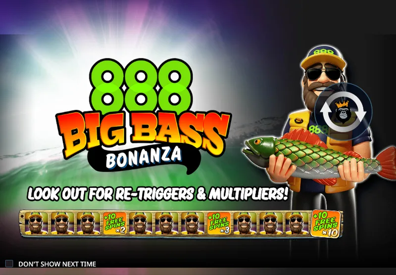 888 Big Bass Bonanza slot screenshot