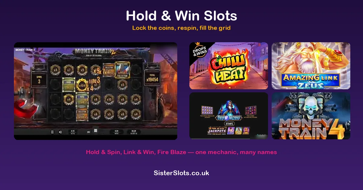Hold and win slots — the lock-and-respin mechanic in one card