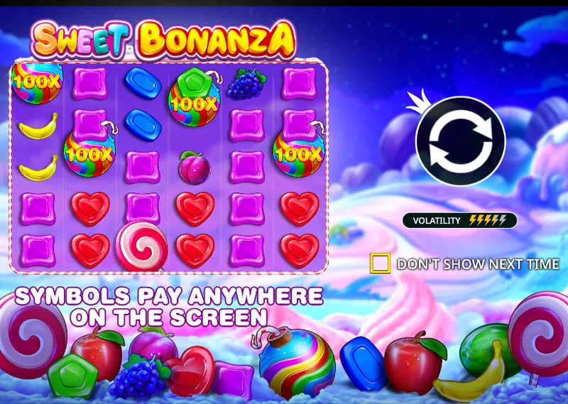 Sweet Bonanza slot screenshot