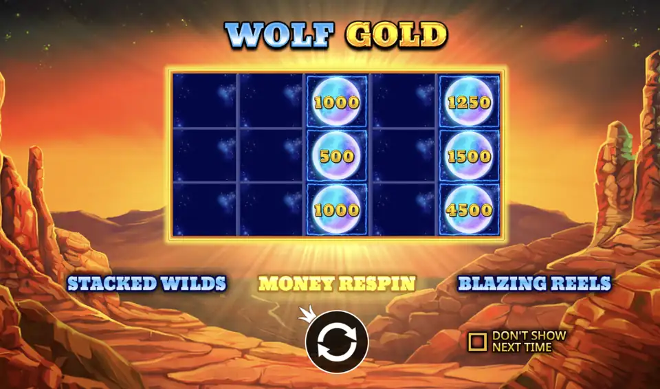 Wolf Gold Money Respin feature