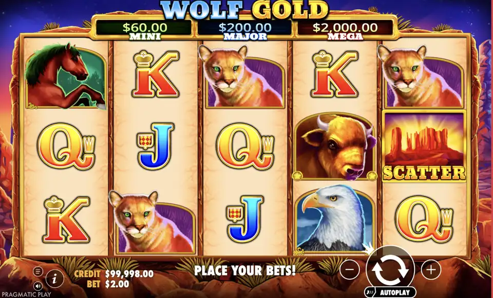 Wolf Gold gameplay screenshot